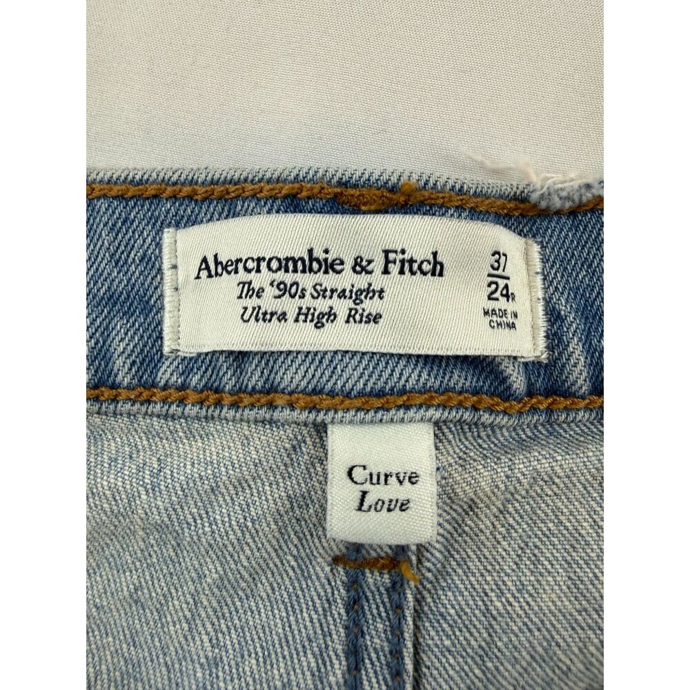 NWT Abercrombie & Fitch  Curve Love  Ultra High Rise The 90’s Straight Size 37/ - Picture 5 of 13